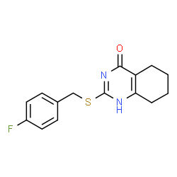 ChemSpider 2D Image | 2-[(4-Fluorobenzyl)sulfanyl]-5,6,7,8-tetrahydro-4(1H)-quinazolinone | C15H15FN2OS