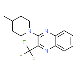 ChemSpider 2D Image | 2-(4-Methyl-1-piperidinyl)-3-(trifluoromethyl)quinoxaline | C15H16F3N3