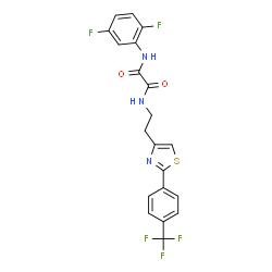ChemSpider 2D Image | N-(2,5-Difluorophenyl)-N'-(2-{2-[4-(trifluoromethyl)phenyl]-1,3-thiazol-4-yl}ethyl)ethanediamide | C20H14F5N3O2S