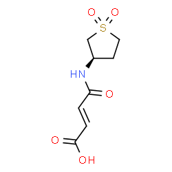 ChemSpider 2D Image | (2E)-4-{[(3R)-1,1-Dioxidotetrahydro-3-thiophenyl]amino}-4-oxo-2-butenoic acid | C8H11NO5S