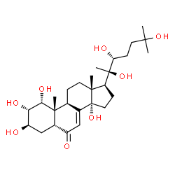 ChemSpider 2D Image | (1alpha,2alpha,3beta,5beta,22R)-1,2,3,14,20,22,25-Heptahydroxycholest-7-en-6-one | C27H44O8