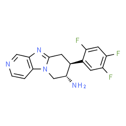 ChemSpider 2D Image | (7S,8S)-8-(2,4,5-Trifluorophenyl)-6,7,8,9-tetrahydropyrido[3',4':4,5]imidazo[1,2-a]pyridin-7-amine | C16H13F3N4