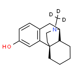 ChemSpider 2D Image | (13alpha)-17-(~2~H_3_)Methylmorphinan-3-ol | C17H20D3NO