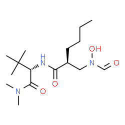 ChemSpider 2D Image | (2S)-N-[(2S)-1-(Dimethylamino)-3,3-dimethyl-1-oxo-2-butanyl]-2-{[formyl(hydroxy)amino]methyl}hexanamide | C16H31N3O4