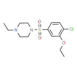 ChemSpider 2D Image | 1-(4-chloro-3-ethoxy-phenyl)sulfonyl-4-ethyl-piperazine | C14H21ClN2O3S