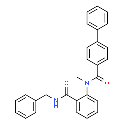 ChemSpider 2D Image | N-[2-(Benzylcarbamoyl)phenyl]-N-methyl-4-biphenylcarboxamide | C28H24N2O2