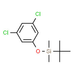 ChemSpider 2D Image | (3,5-Dichlorophenoxy)(dimethyl)(2-methyl-2-propanyl)silane | C12H18Cl2OSi