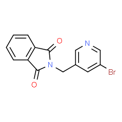 ChemSpider 2D Image | 2-((5-bromopyridin-3-yl)methyl)isoindoline-1,3-dione | C14H9BrN2O2