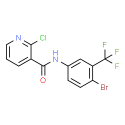 ChemSpider 2D Image | N-[4-Bromo-3-(trifluoromethyl)phenyl]-2-chloronicotinamide | C13H7BrClF3N2O
