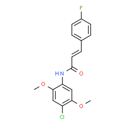 ChemSpider 2D Image | (2E)-N-(4-Chloro-2,5-dimethoxyphenyl)-3-(4-fluorophenyl)acrylamide | C17H15ClFNO3