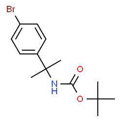 ChemSpider 2D Image | 2-Methyl-2-propanyl [2-(4-bromophenyl)-2-propanyl]carbamate | C14H20BrNO2