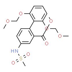 ChemSpider 2D Image | Methyl 2',6'-bis(methoxymethoxy)-4-[(methylsulfonyl)amino]-2-biphenylcarboxylate | C19H23NO8S