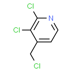 ChemSpider 2D Image | 2,3-Dichloro-4-(chloromethyl)pyridine | C6H4Cl3N