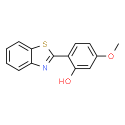 ChemSpider 2D Image | 2-(2-Benzothiazolyl)-5-methoxyphenol | C14H11NO2S