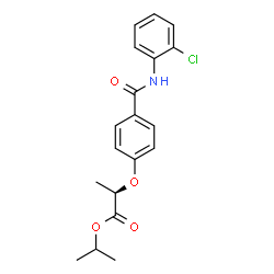 ChemSpider 2D Image | Isopropyl (2R)-2-{4-[(2-chlorophenyl)carbamoyl]phenoxy}propanoate | C19H20ClNO4