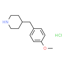 ChemSpider 2D Image | 4-(4-Methoxybenzyl)piperidine hydrochloride | C13H20ClNO