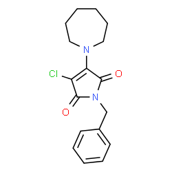 ChemSpider 2D Image | 3-(1-Azepanyl)-1-benzyl-4-chloro-1H-pyrrole-2,5-dione | C17H19ClN2O2