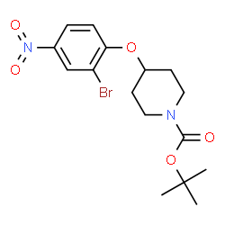 ChemSpider 2D Image | t-butyl 4-(2-bromo-4-nitrophenoxy)piperidine-1-carboxylate | C16H21BrN2O5