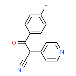 ChemSpider 2D Image | 3-(4-Fluorophenyl)-3-oxo-2-(4-pyridinyl)propanenitrile | C14H9FN2O