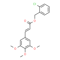 ChemSpider 2D Image | 2-Chlorobenzyl (2E)-3-(3,4,5-trimethoxyphenyl)acrylate | C19H19ClO5