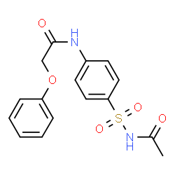 ChemSpider 2D Image | N-[4-(Acetylsulfamoyl)phenyl]-2-phenoxyacetamide | C16H16N2O5S