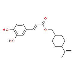 ChemSpider 2D Image | (4-Isopropenylcyclohexyl)methyl (2E)-3-(3,4-dihydroxyphenyl)acrylate | C19H24O4