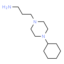 ChemSpider 2D Image | 3-(4-Cyclohexyl-1-piperazinyl)-1-propanamine | C13H27N3