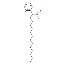 ChemSpider 2D Image | 2-(2-Iodophenyl)pentadecanoic acid | C21H33IO2