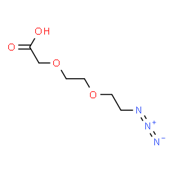 ChemSpider 2D Image | (2-(2-azidoethoxy)ethoxy)acetic acid | C6H11N3O4