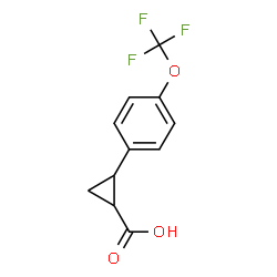 ChemSpider 2D Image | 2-[4-(Trifluoromethoxy)phenyl]cyclopropanecarboxylic acid | C11H9F3O3