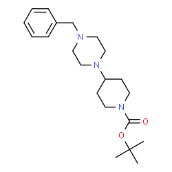 ChemSpider 2D Image | 2-Methyl-2-propanyl 4-(4-benzyl-1-piperazinyl)-1-piperidinecarboxylate | C21H33N3O2