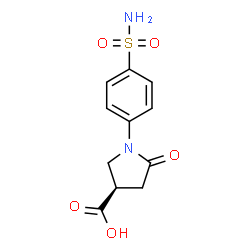 ChemSpider 2D Image | (3R)-5-Oxo-1-(4-sulfamoylphenyl)-3-pyrrolidinecarboxylic acid | C11H12N2O5S
