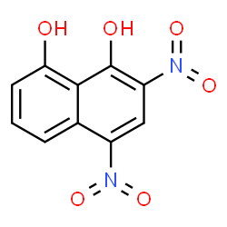 ChemSpider 2D Image | 2,4-Dinitro-1,8-naphthalenediol | C10H6N2O6
