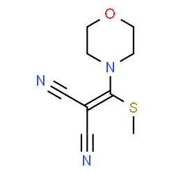 ChemSpider 2D Image | [(methylthio)(morpholin-4-yl)methylene]malononitrile | C9H11N3OS