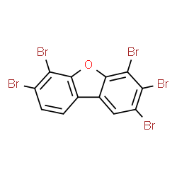 ChemSpider 2D Image | 2,3,4,6,7-Pentabromodibenzofuran | C12H3Br5O