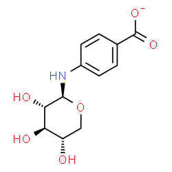 ChemSpider 2D Image | N-(4-Carboxylatophenyl)-beta-L-xylopyranosylamine | C12H14NO6