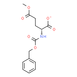 ChemSpider 2D Image | (2R)-2-{[(Benzyloxy)carbonyl]amino}-5-methoxy-5-oxopentanoate | C14H16NO6