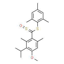 ChemSpider 2D Image | 2-Isopropyl-4-[(mesitylsulfanyl)(sulfinyl)methyl]-1-methoxy-3,5-dimethylbenzene | C22H28O2S2