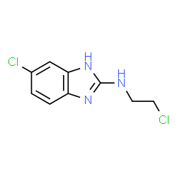 ChemSpider 2D Image | 6-Chloro-N-(2-chloroethyl)-1H-benzimidazol-2-amine | C9H9Cl2N3