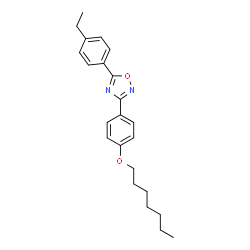 ChemSpider 2D Image | 5-(4-Ethylphenyl)-3-[4-(heptyloxy)phenyl]-1,2,4-oxadiazole | C23H28N2O2