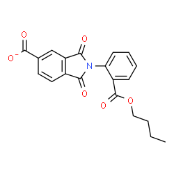 ChemSpider 2D Image | 2-[2-(Butoxycarbonyl)phenyl]-1,3-dioxo-5-isoindolinecarboxylate | C20H16NO6