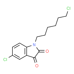 ChemSpider 2D Image | 5-Chloro-1-(6-chlorohexyl)-1H-indole-2,3-dione | C14H15Cl2NO2