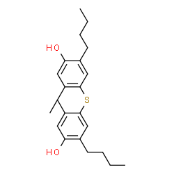ChemSpider 2D Image | 4,4'-Sulfanediylbis(2-butyl-5-methylphenol) | C22H30O2S