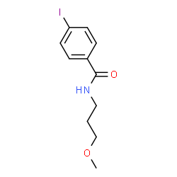 ChemSpider 2D Image | 4-Iodo-N-(3-methoxypropyl)benzamide | C11H14INO2