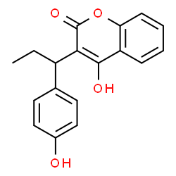 ChemSpider 2D Image | 4-Hydroxy-3-[1-(4-hydroxyphenyl)propyl]-2H-chromen-2-one | C18H16O4