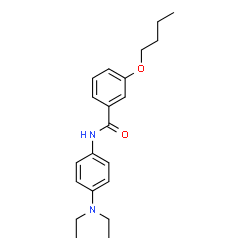 ChemSpider 2D Image | 3-Butoxy-N-[4-(diethylamino)phenyl]benzamide | C21H28N2O2