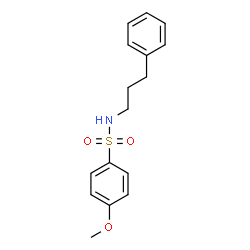 ChemSpider 2D Image | 4-Methoxy-N-(3-phenylpropyl)benzenesulfonamide | C16H19NO3S