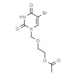 ChemSpider 2D Image | 2-[(5-Bromo-2,4-dioxo-3,4-dihydro-1(2H)-pyrimidinyl)methoxy]ethyl acetate | C9H11BrN2O5