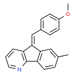 ChemSpider 2D Image | (5E)-5-(4-Methoxybenzylidene)-7-methyl-5H-indeno[1,2-b]pyridine | C21H17NO