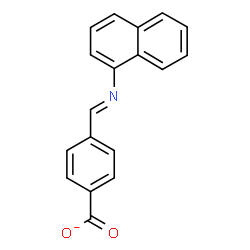 ChemSpider 2D Image | 4-[(E)-(1-Naphthylimino)methyl]benzoate | C18H12NO2